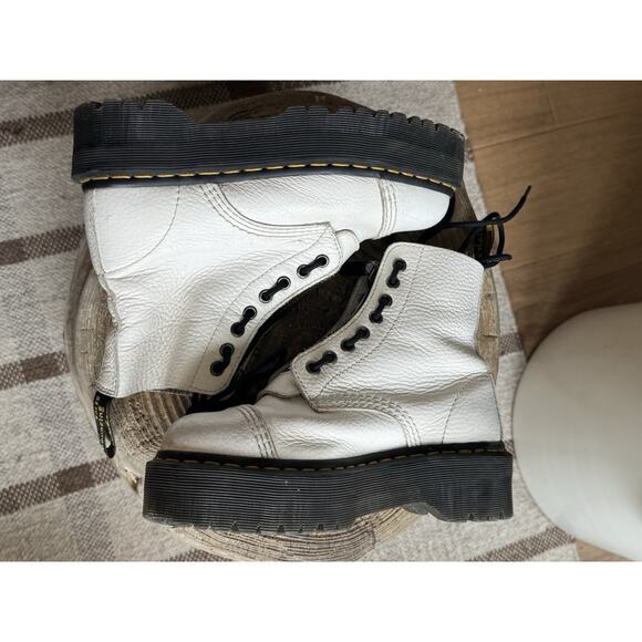 Dr Martens Sinclair Platform Boots White Leather Women’s 7 - Picture 8 of 9